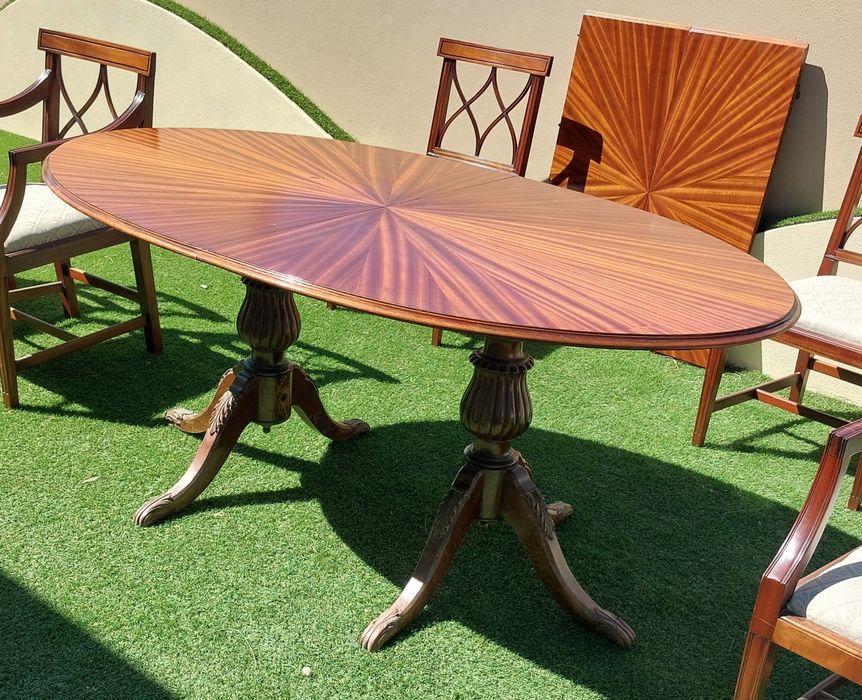 Mesa (180-220 cm), tampo da mesa pintado recentemente