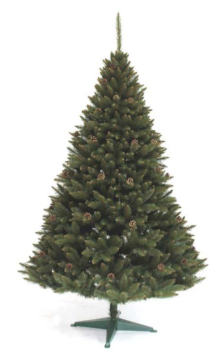 Choinka sztuczna ŚWIERK GÓRSKI Z SZYSZKAMI jak prawdziwy gęsty 220cm