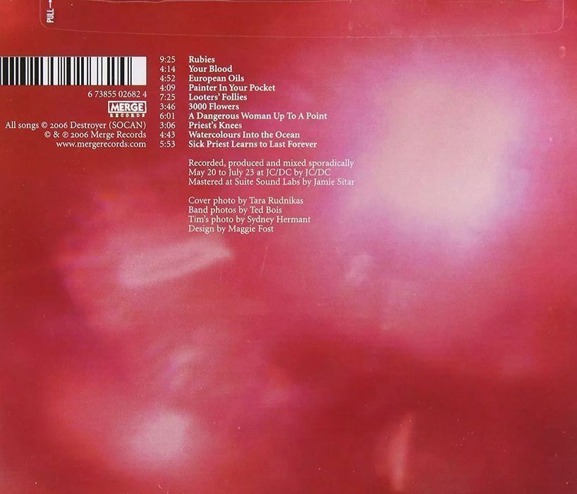 Destroyer's Rubies, Cd