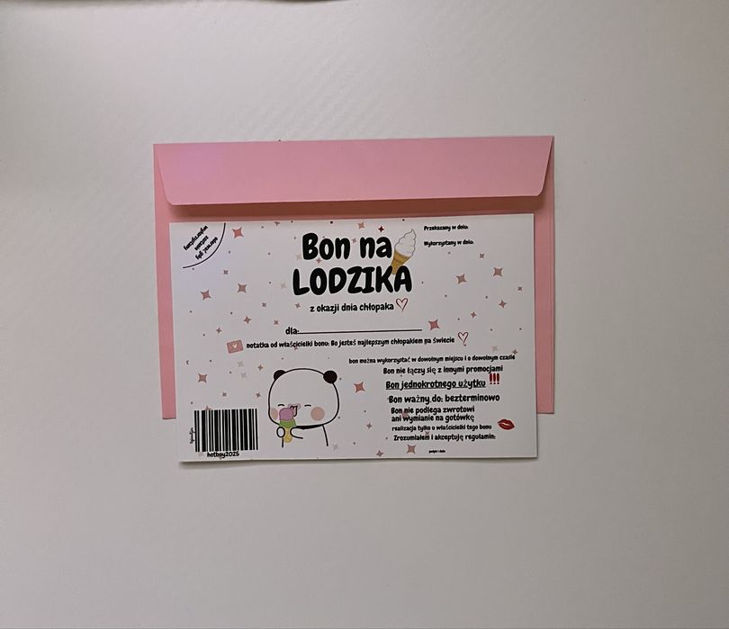 Bon- prezent na dzień chłopaka