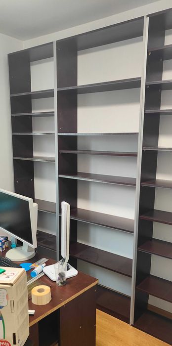 Regały meble sklepowe biurowe 9 sztuk kolor wenge