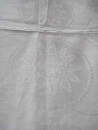 Biały bawełniany obrus PRL. 130×130cm