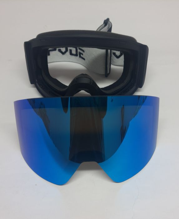 Gogle narciarskie niebieskie lustro