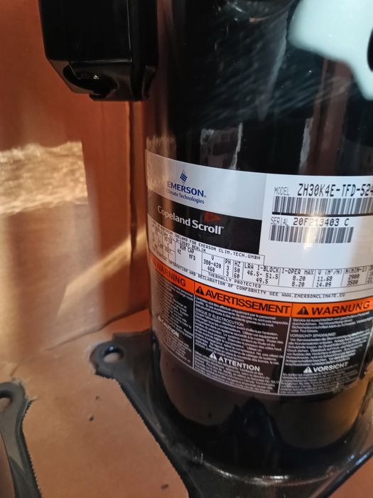 Срочно продам компрессор теплового насоса Copeland ZH38K4E TFD 524/ZH