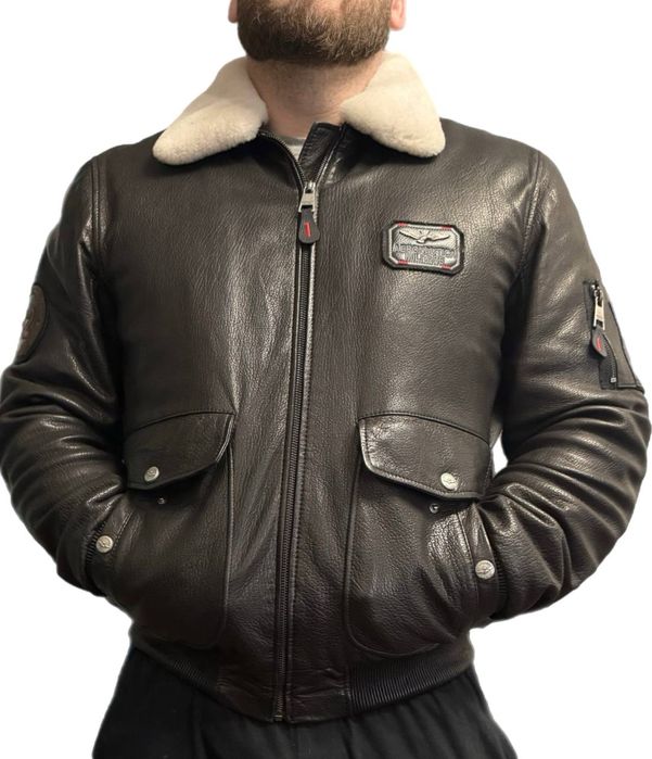 Шкіряний пілотний бомбер Aeronautica Militare