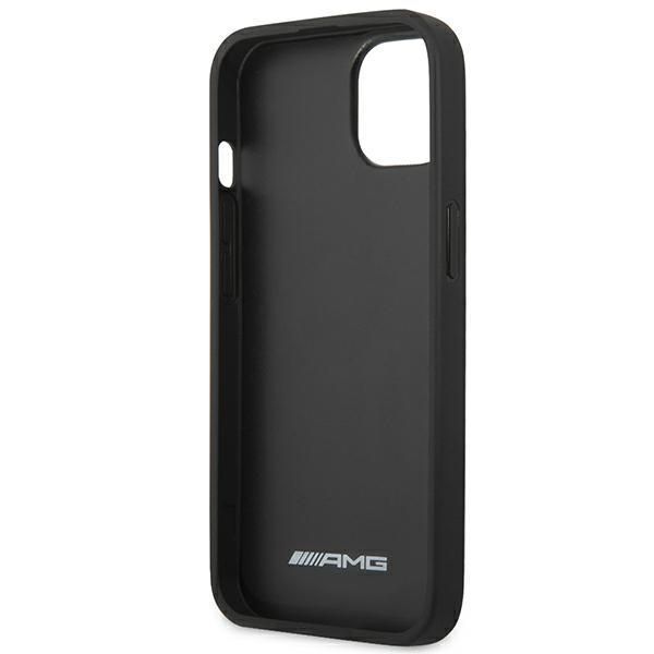 Eleganckie Etui Skórzane AMG do iPhone 14/15/13 6.1", Czarny