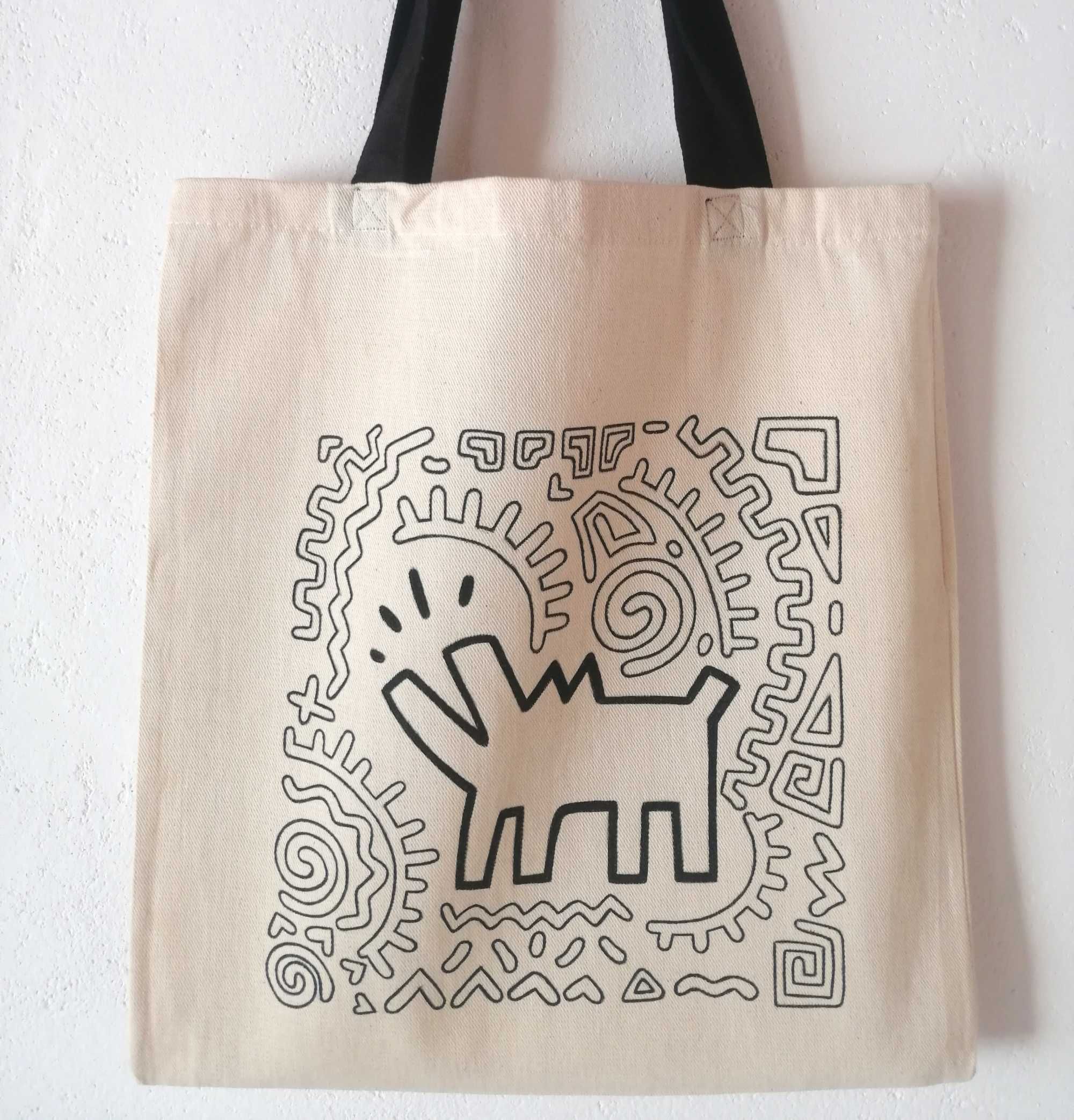Keith HARING - torba bawełniana ręcznie malowan