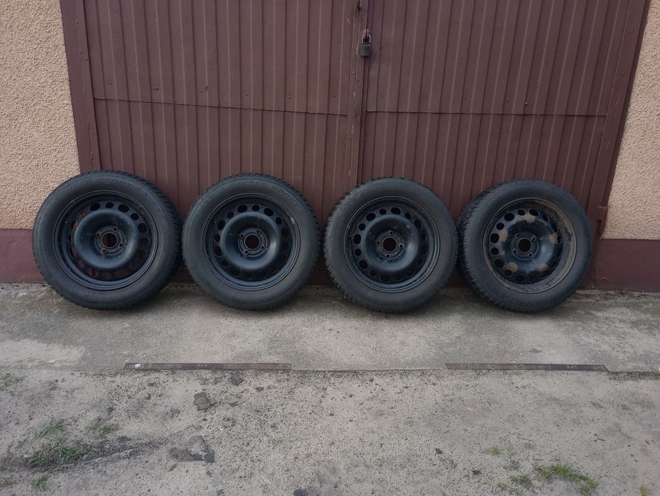 Koła  z oponami zimowymi Dunlop(sruby 4x108) bieżnik 8mm!