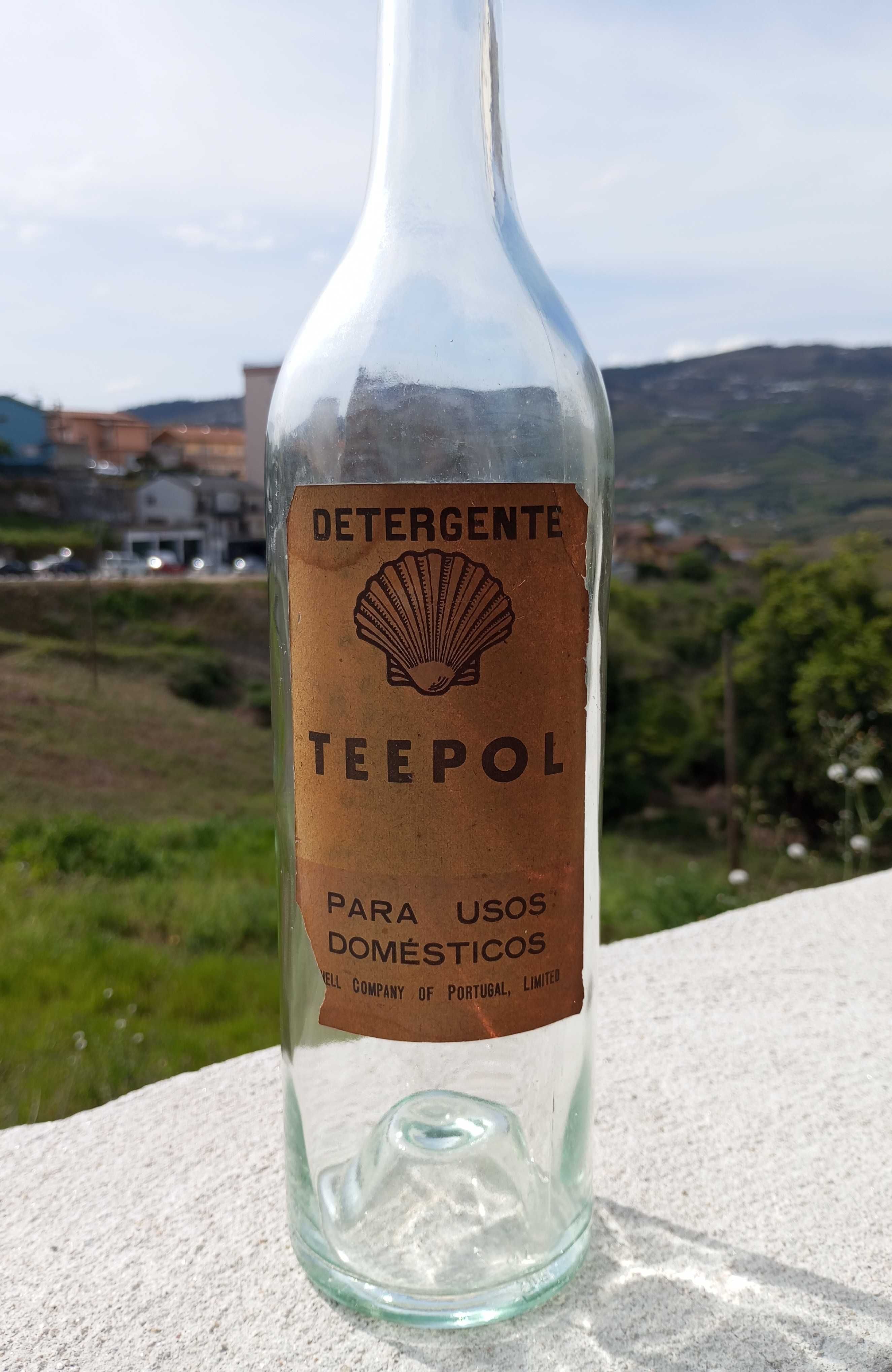 Antiga garrafa Shell Teepol Detergente