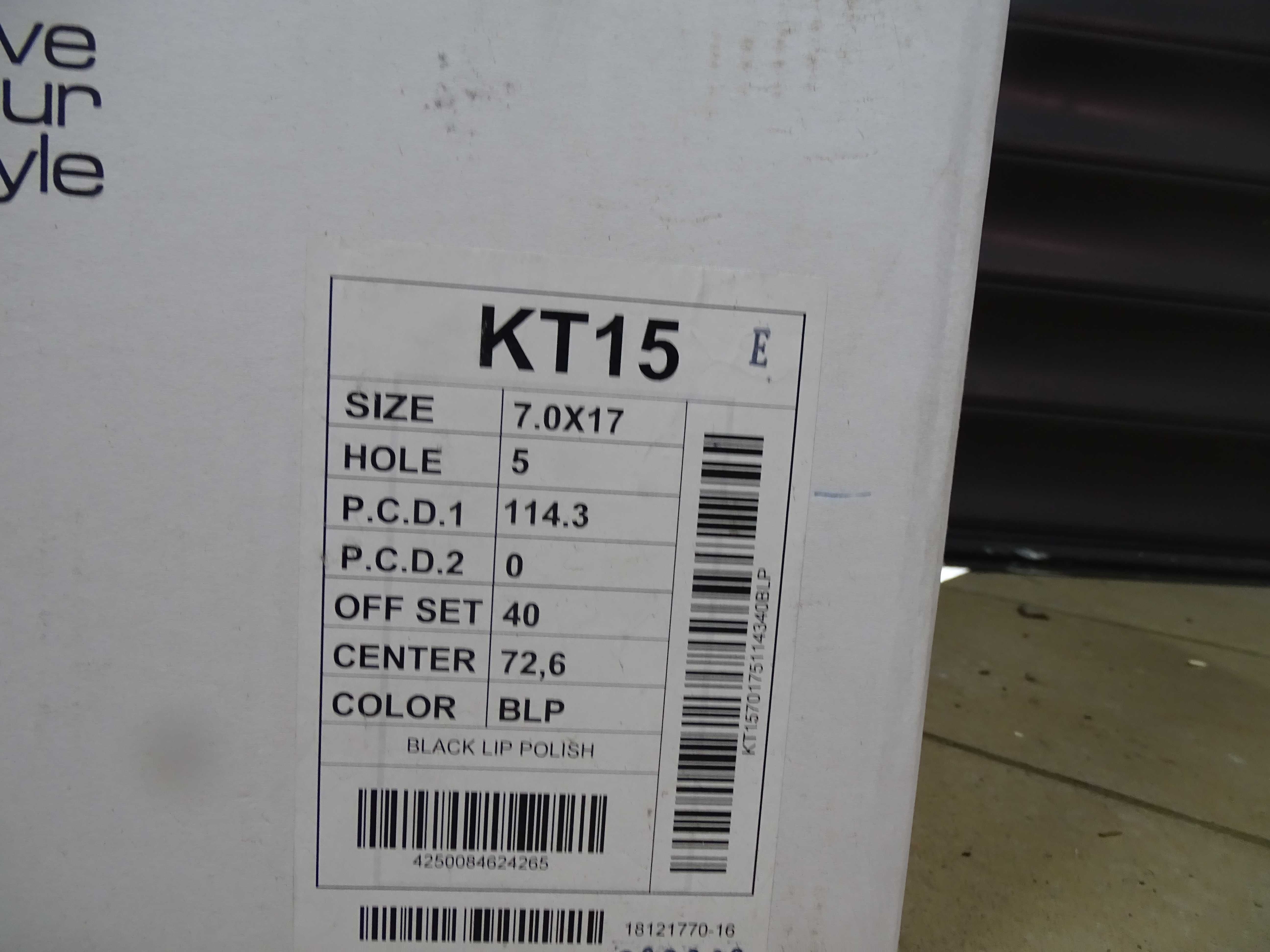 4× Felga aluminiowa Keskin KT15 7.0" x 17" 5x114.3 ET 40
