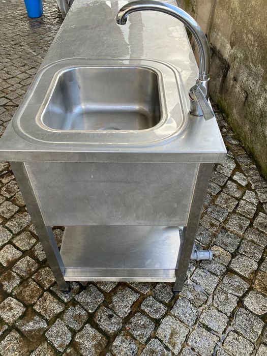 Bancada c/ pia Industrial - Aço Inoxidável