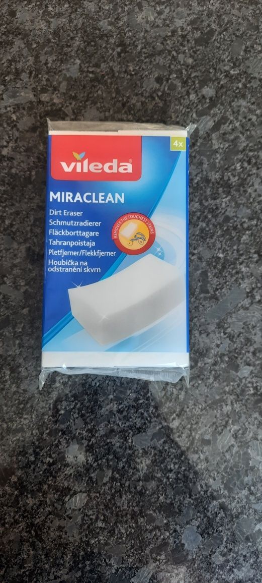 Vileda miraclear magiczna gąbka 9 opakowań po 4 sztuki