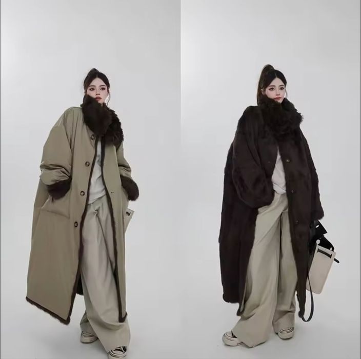 2025 пальто, тренч, плащ, оверсайз, зима, хутро, двостороннє