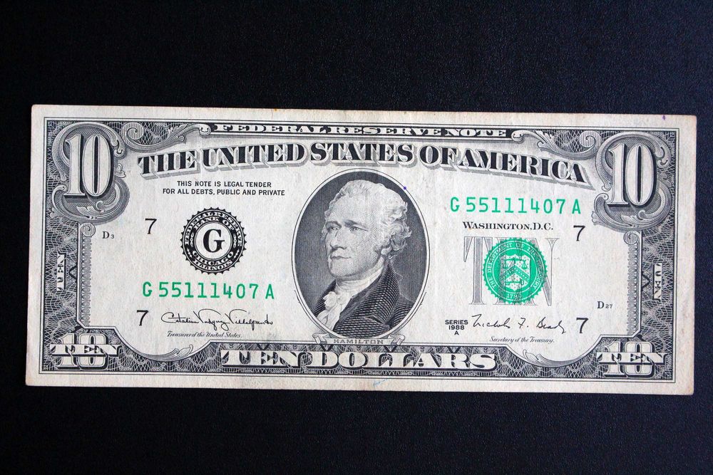Banknot USA 10 Dolarów 10 USD 1988 A Kolekcjonerski