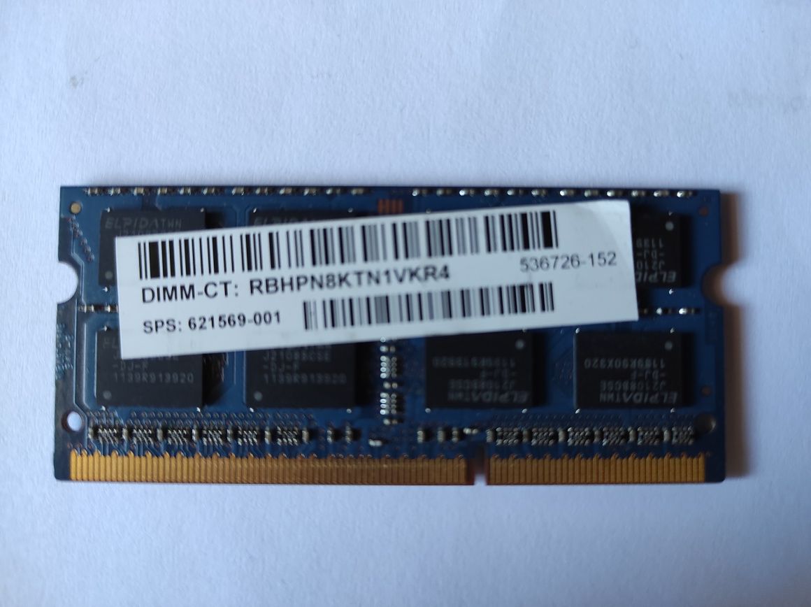 Оперативна пам'ять для ноутбука 4гб DDR3 1066