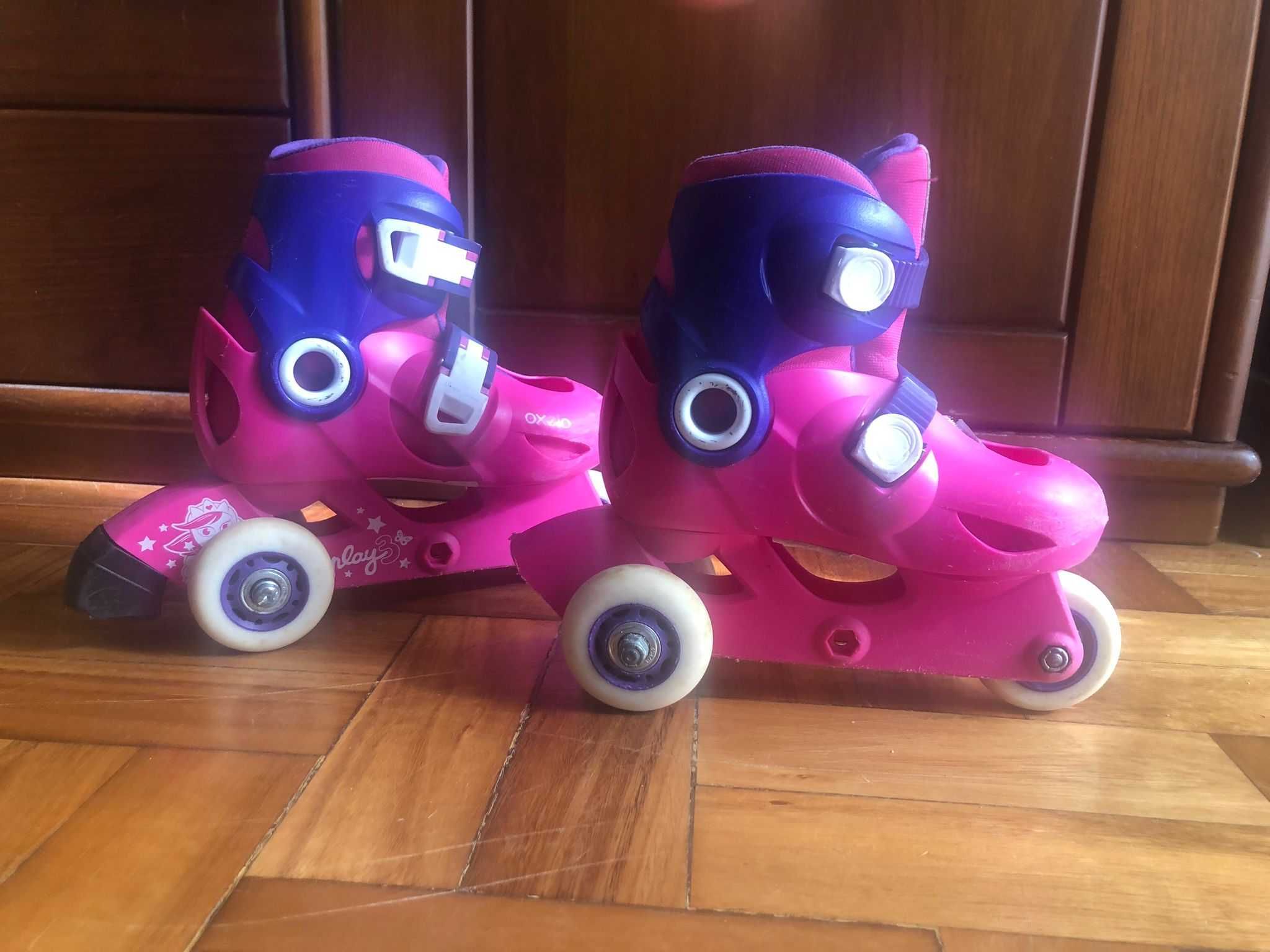 Patins Oxelo Infantil 3 rodas