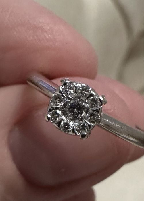 Каблучка діаманти 15 розмір