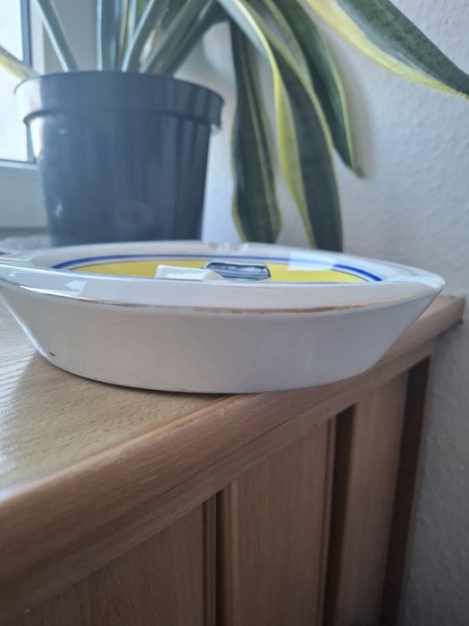 Duza popielniczka gabinetowa,popielnica porcelana Karolina,PRL New loo