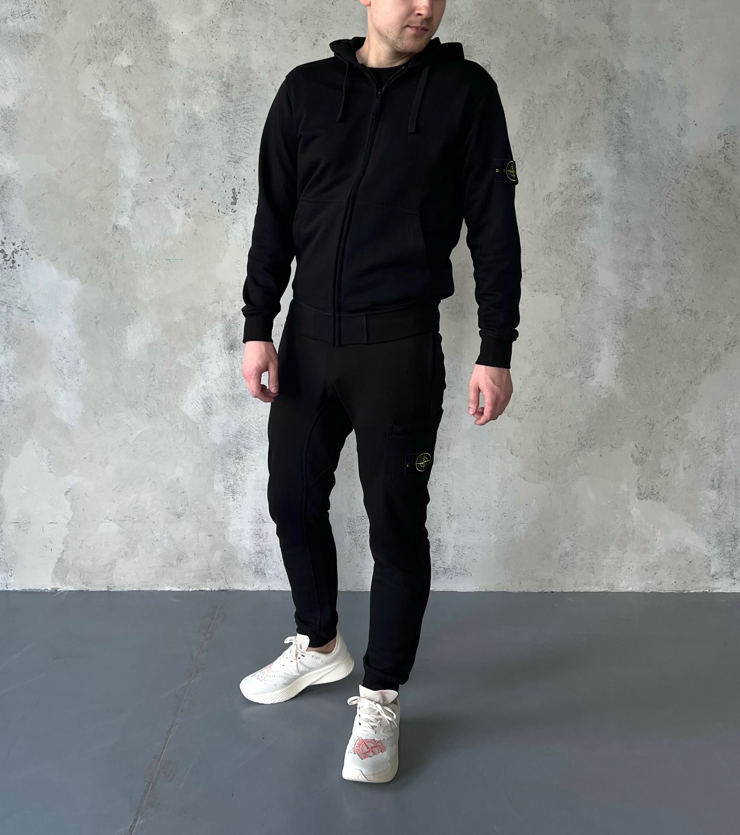 Зіп Худі Stone Island - Темно-зелена Кофта Стон Айленд Світшот Стонік