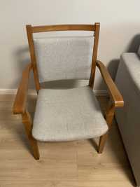 Fotel krzesło tapicerowane szare