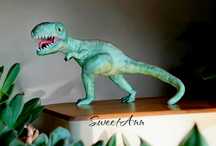 Dinozaur figurka na tort z masy cukrowej