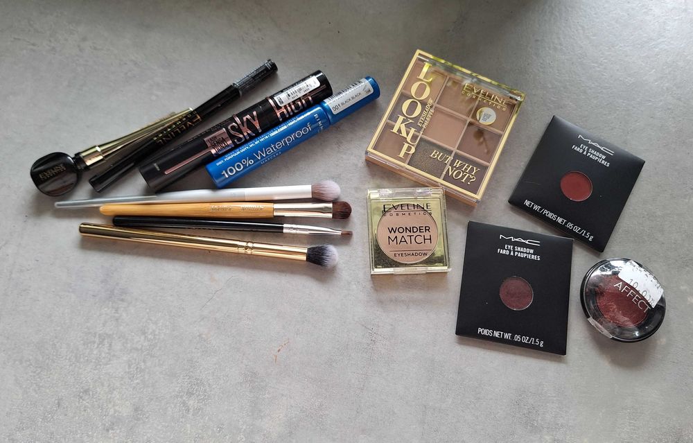 Wielka paka kosmetyków NAM, MAC, L'Oréal, Maybelline + pędzle