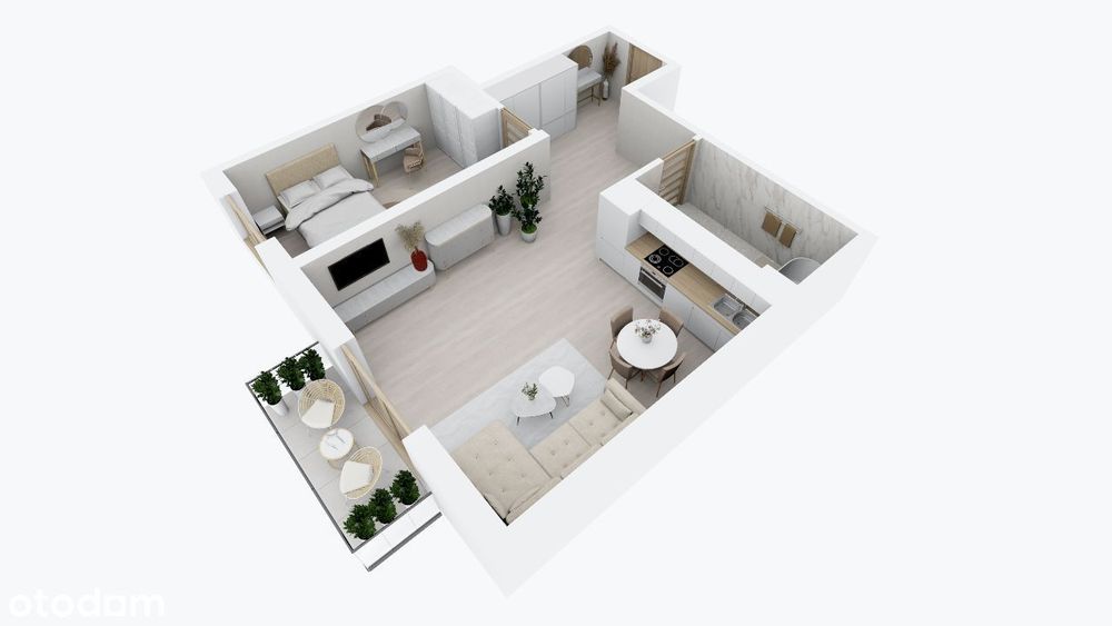 2-pokojowe mieszkanie 57,05 m2 - Zielony Pass