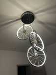 lampa wisząca sufitowa LED 3x bicykl koło rowerowe