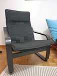 Poltrona ikea, preto-castanho/Knisa preto