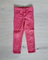 Spodnie różowe rurki legginsy tregginsy z przetarciami rozm. 98/104.