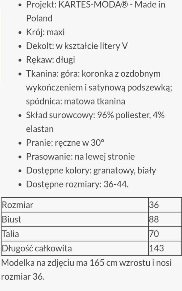 Długa sukienka, suknia na wesele, bal, studniówkę, komunię i chrzest
