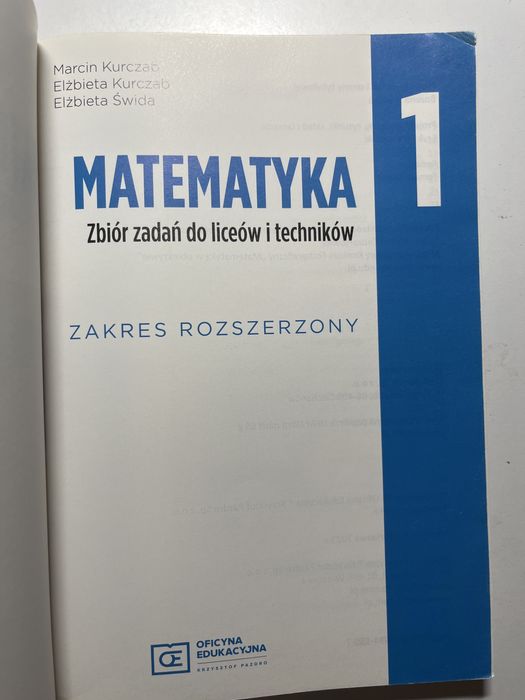 Podrecznik i zbior zadan z matematyki, klasa 1, wydawnictwo pazdro
