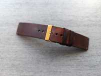 Pasek zegarka 22 mm mahoń skóra S/M
