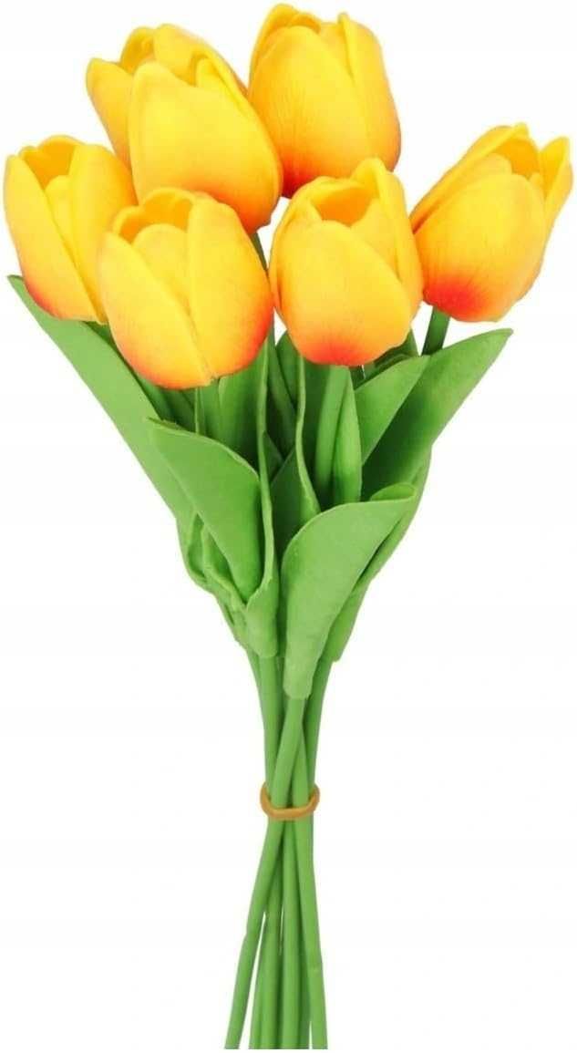OKAZJA Bukiet Tulipany tulipan silikonowe gumowe jak ŻYWE 7 szt.