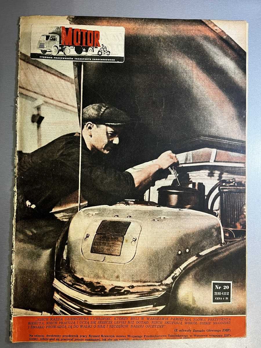 Motor nr 20/1952 tygodnik czasopismo