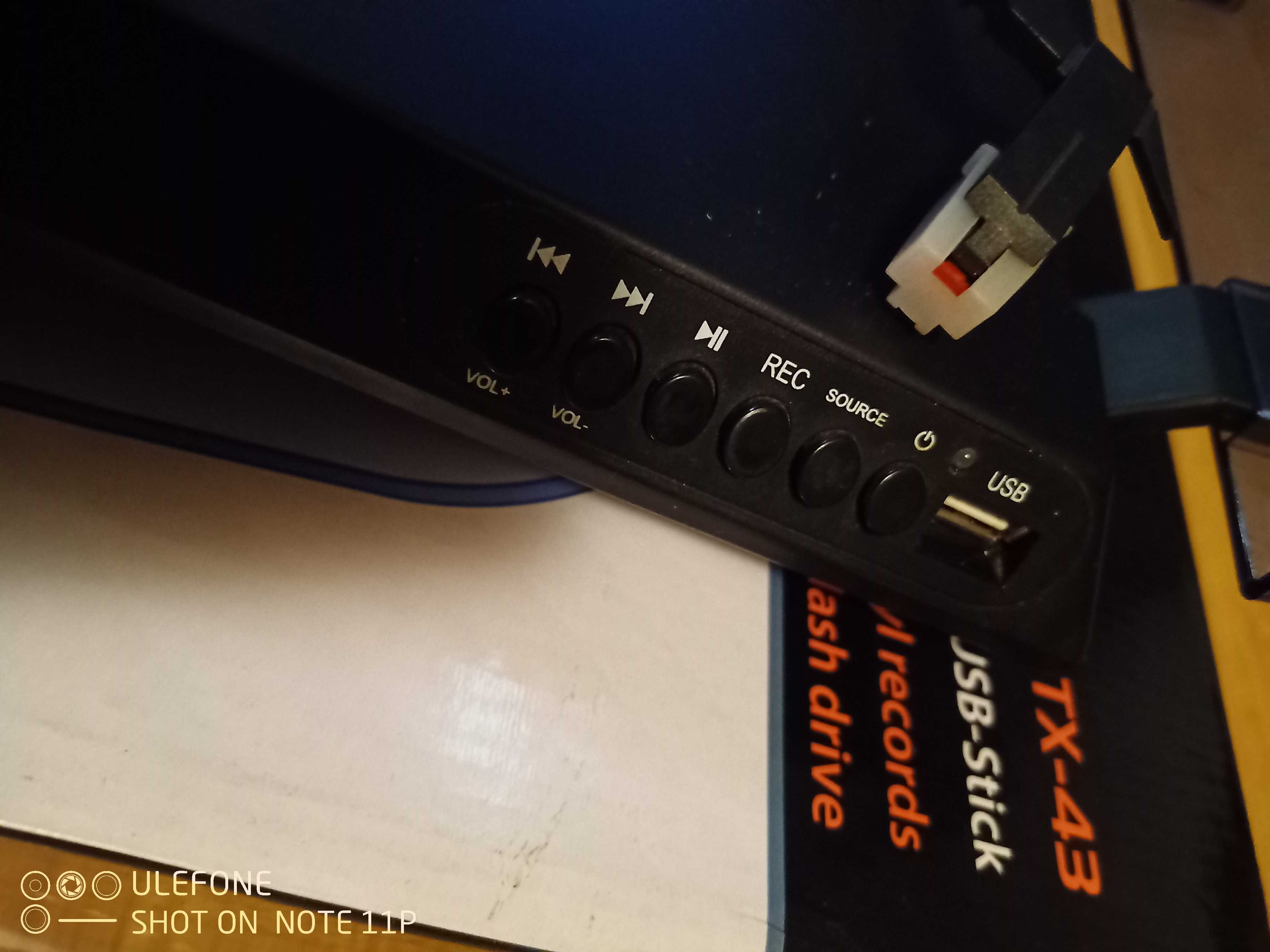 Gramofon Technaxx TX-43 nagrywanie płyt przez USB winyl odtwarzacz MP3