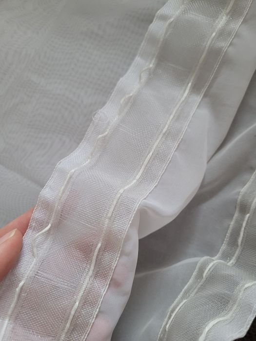 Тюль біла 1,4×1,82м легка напівпрозора