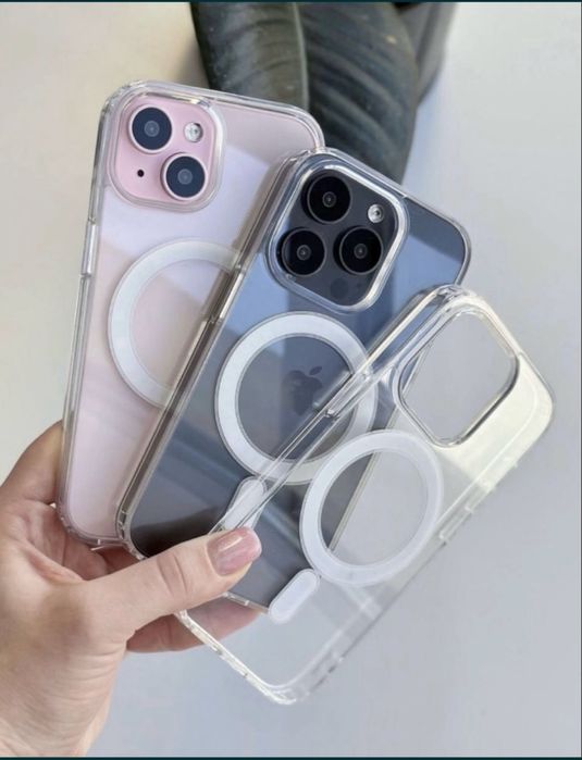 Чехол с MagSafe Чохол MagSafe iPhone матовый от X XR 13 до 17 Pro/Max