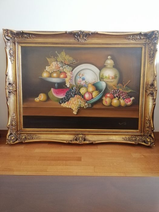 Pintura a óleo sobre tela, assinada Mfernanda Teixeira 1989
