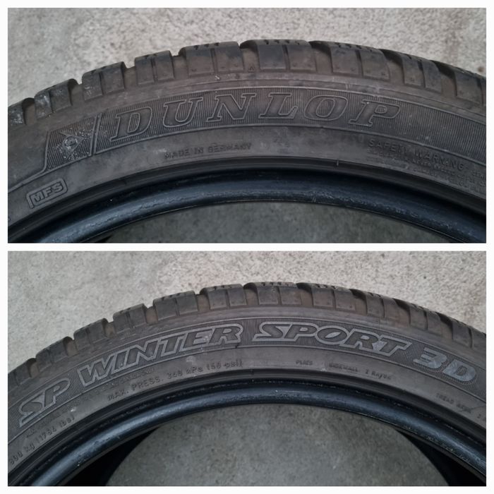 Opony używane ZIMOWE 255/40/19 Dunlop 850zł/4szt.