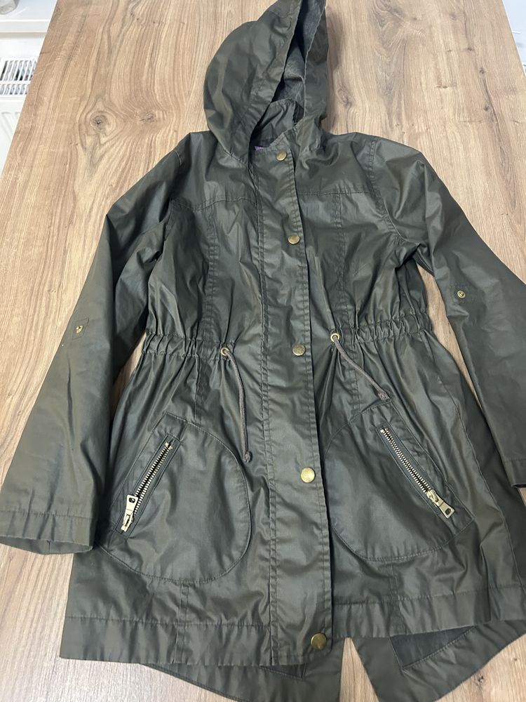 Płaszczyk parka woskowy dziewczynka