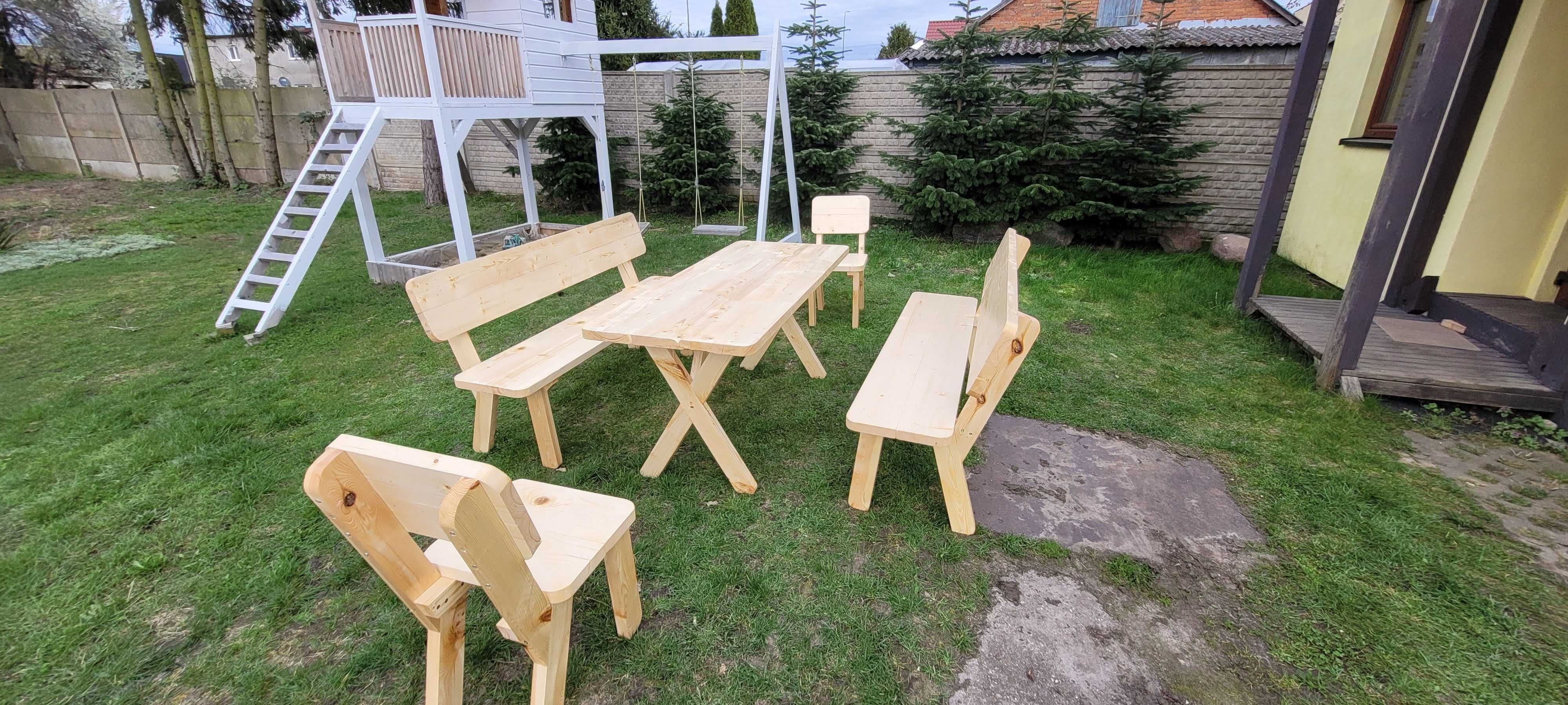 stół ogrodowy z ławkami