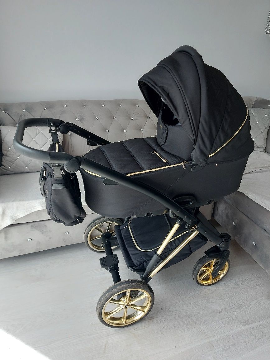 Wozek 3w1 4w1 tako baby exclusive prams czarny czarno zloty wysyłka