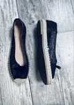Czarne komonkowe espadryle boho Graceland r 42