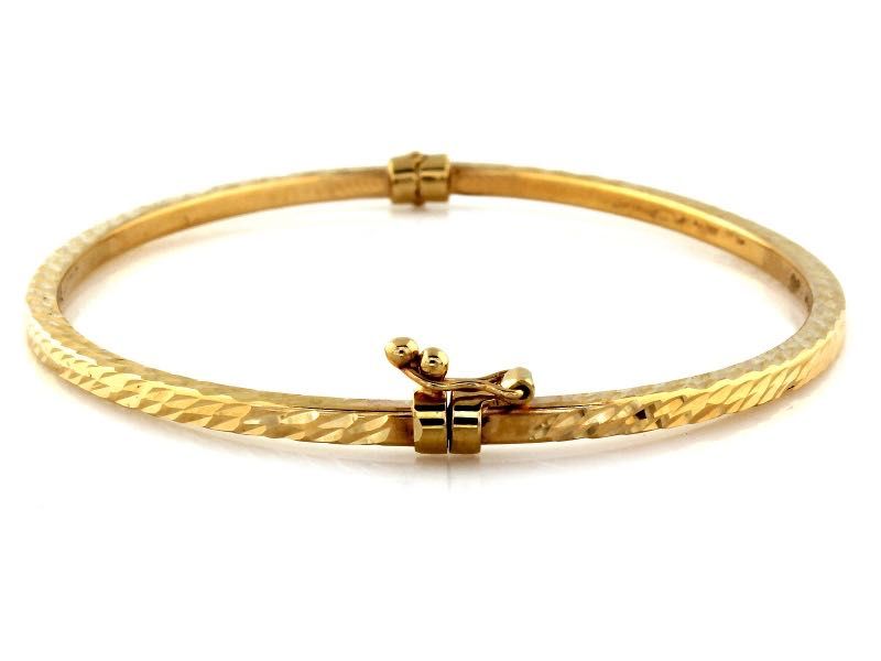 Nowa Bransoletka Złota sztywna Bangle Frezowana pr 585. Sklep