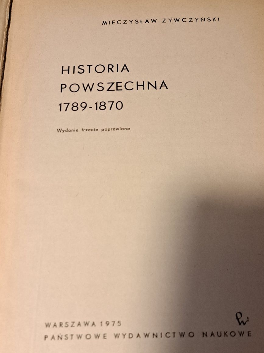 Historia powszechna  1789 - 1870