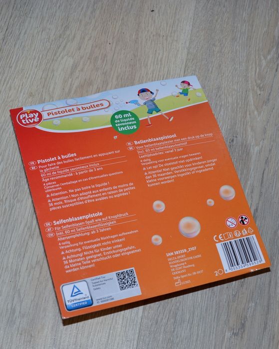 Пістолет Playtive для мильних бульбашок. пистолет мыльных пузырей