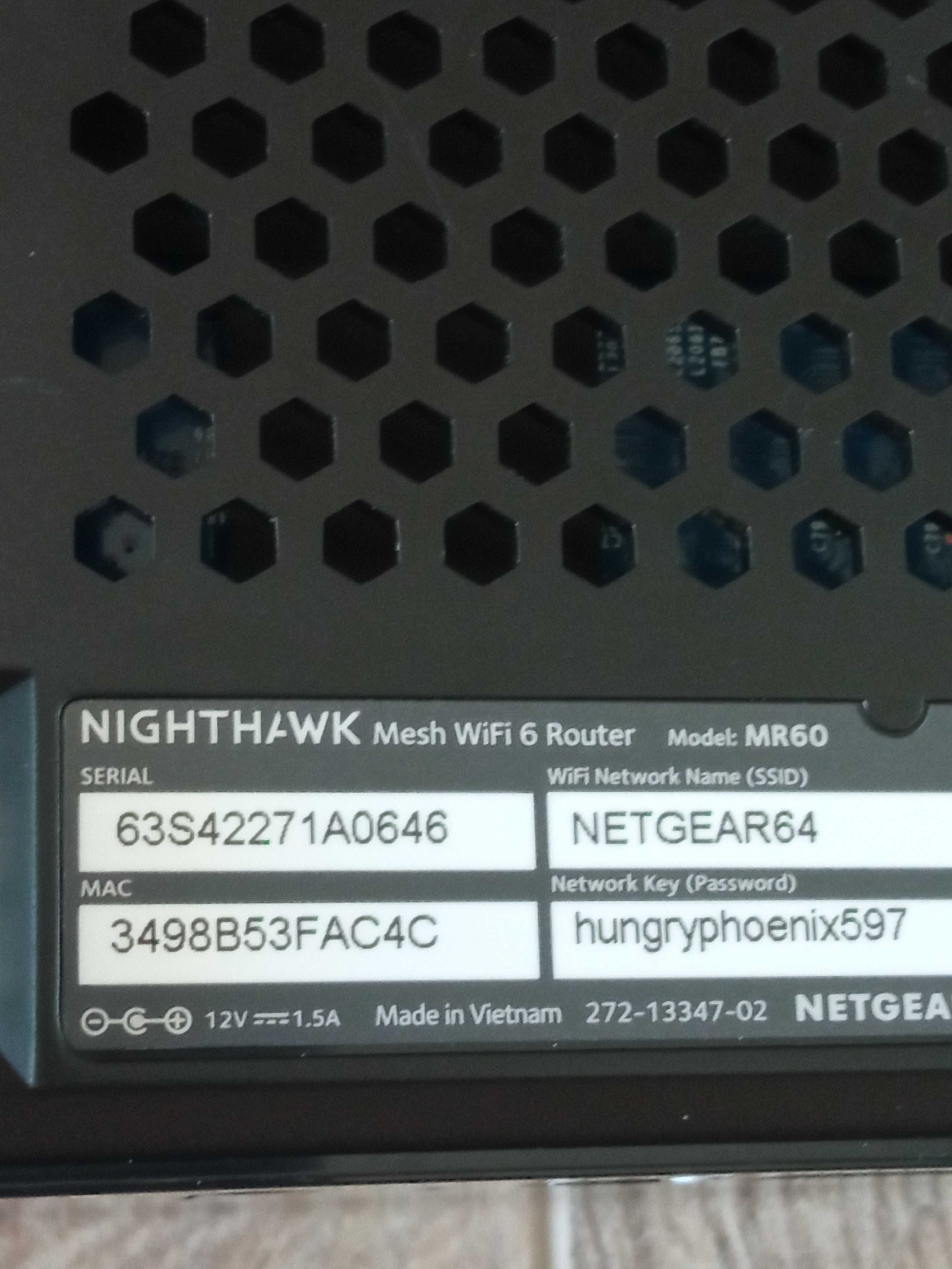 Маршрутизатор NETGEAR Nighthawk Mesh WiFi 6 MR60