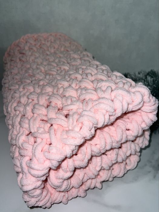 Дитячий плед із алізе пуфі 80х80 см