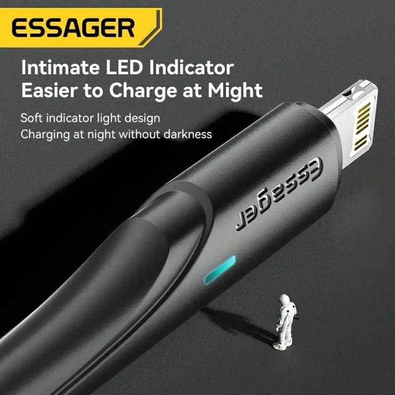 ESSAGER kabel usb 3w1 3A dł. 1,2 m.